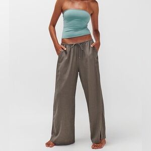 Ghanda Gray Linen Pants